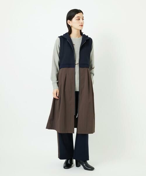 Maison de CINQ / メゾン ドゥ サンク セットアップ | ダンボールタフタドッキングロングジレ | 詳細17