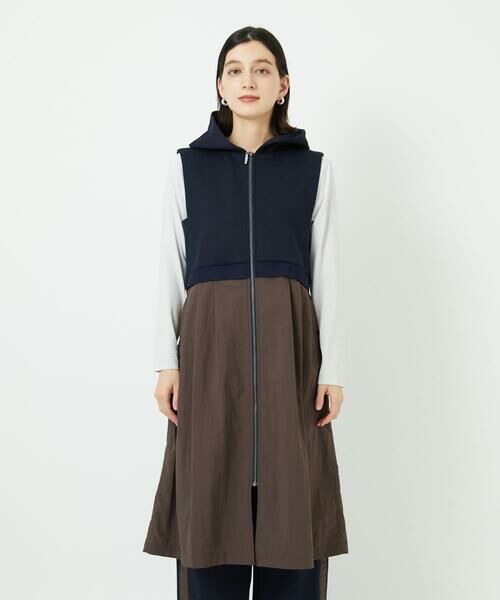 Maison de CINQ / メゾン ドゥ サンク セットアップ | ダンボールタフタドッキングロングジレ | 詳細5