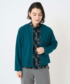 Maison de CINQ / メゾン ドゥ サンク ノーカラージャケット | [セットアップ対応]ノーカラージャージージップ羽織