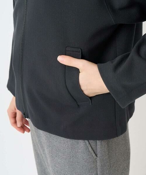 Maison de CINQ / メゾン ドゥ サンク ノーカラージャケット | [セットアップ対応]ノーカラージャージージップ羽織 | 詳細12