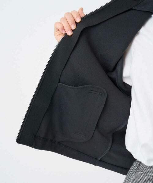 Maison de CINQ / メゾン ドゥ サンク ノーカラージャケット | [セットアップ対応]ノーカラージャージージップ羽織 | 詳細14
