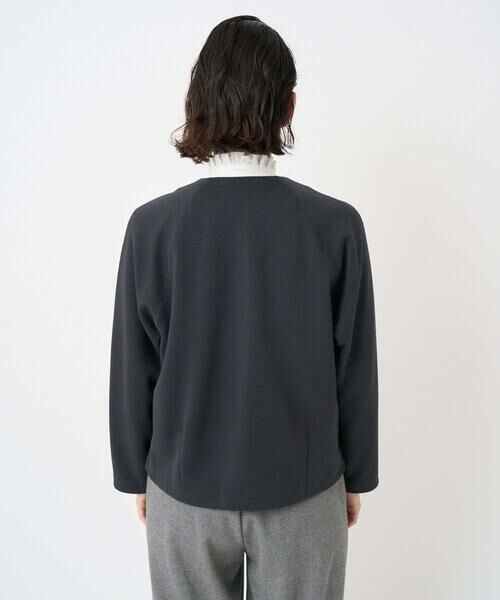 Maison de CINQ / メゾン ドゥ サンク ノーカラージャケット | [セットアップ対応]ノーカラージャージージップ羽織 | 詳細9