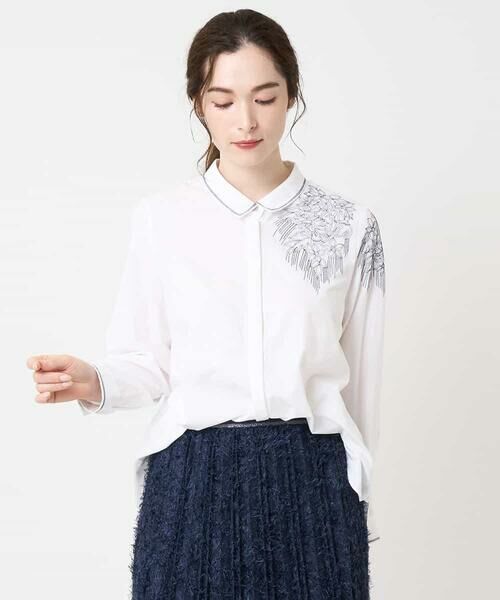 Maison de CINQ / メゾン ドゥ サンク シャツ・ブラウス | 刺繍デザイン長袖ブラウス | 詳細10