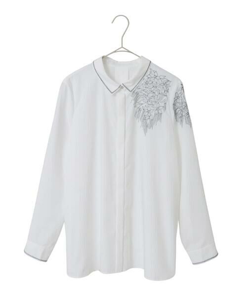 Maison de CINQ / メゾン ドゥ サンク シャツ・ブラウス | 刺繍デザイン長袖ブラウス | 詳細28