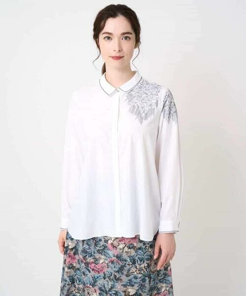 Maison de CINQ / メゾン ドゥ サンク シャツ・ブラウス | 刺繍デザイン長袖ブラウス | 詳細8