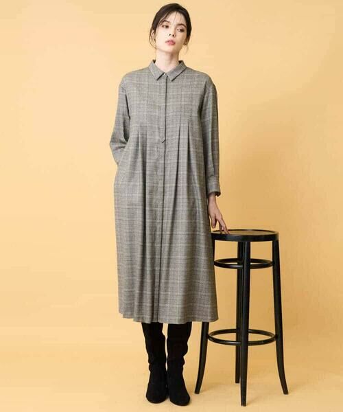 Maison de CINQ / メゾン ドゥ サンク ロング・マキシ丈ワンピース | グレンチェックワンピース | 詳細10