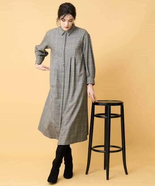 Maison de CINQ / メゾン ドゥ サンク ロング・マキシ丈ワンピース | グレンチェックワンピース | 詳細11