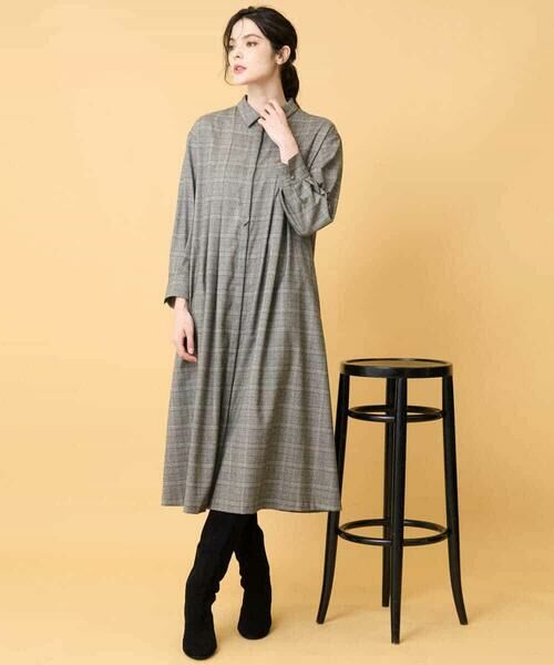 Maison de CINQ / メゾン ドゥ サンク ロング・マキシ丈ワンピース | グレンチェックワンピース | 詳細13