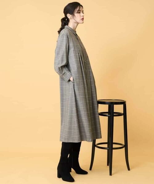 Maison de CINQ / メゾン ドゥ サンク ロング・マキシ丈ワンピース | グレンチェックワンピース | 詳細14