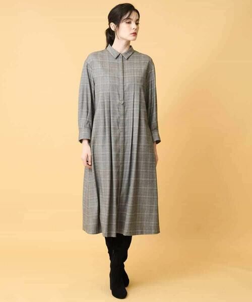 Maison de CINQ / メゾン ドゥ サンク ロング・マキシ丈ワンピース | グレンチェックワンピース | 詳細15