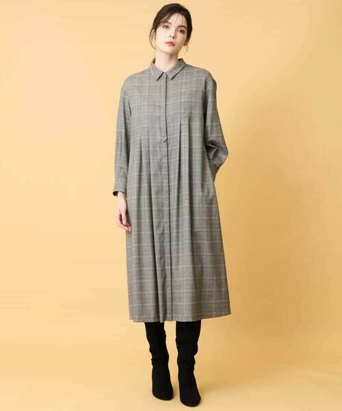 Maison de CINQ / メゾン ドゥ サンク ロング・マキシ丈ワンピース | グレンチェックワンピース | 詳細16