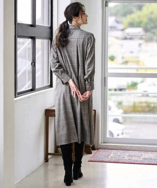 Maison de CINQ / メゾン ドゥ サンク ロング・マキシ丈ワンピース | グレンチェックワンピース | 詳細3