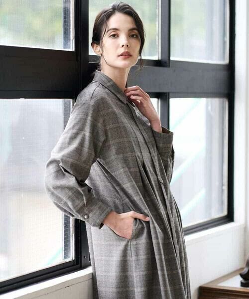 Maison de CINQ / メゾン ドゥ サンク ロング・マキシ丈ワンピース | グレンチェックワンピース | 詳細4