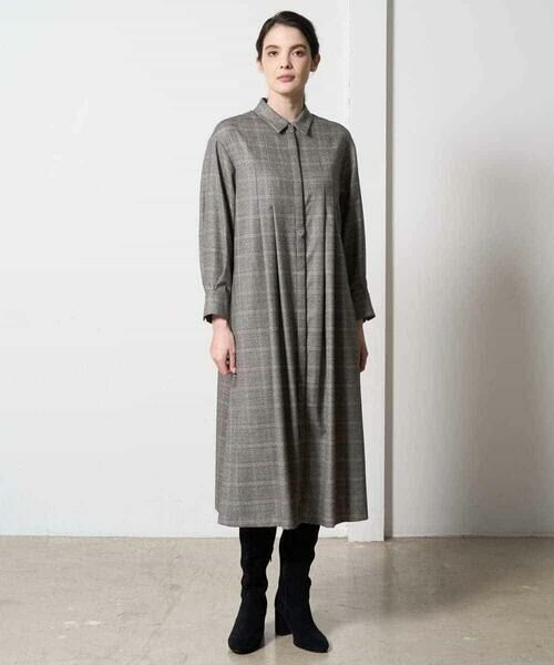 Maison de CINQ / メゾン ドゥ サンク ロング・マキシ丈ワンピース | グレンチェックワンピース | 詳細6