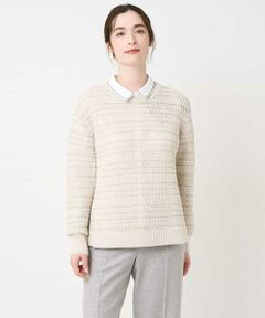 Maison de CINQ / メゾン ドゥ サンク ニット・セーター | ラメスパンコール長袖ニットプルオーバー