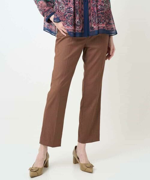 Maison de CINQ/メゾン ドゥ サンク ベーシック美脚パンツ ブラウン XS Maison de CINQ/メゾン ドゥ サンク ベーシック美脚パンツ ブラウン XS