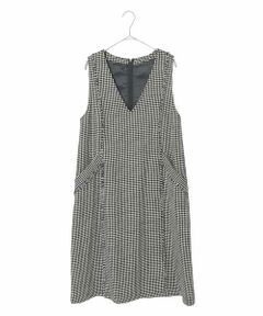 Maison de CINQ / メゾン ドゥ サンク ロング・マキシ丈スカート | 【小さいサイズ/セットアップ対応】千鳥チェックツイードジャンパースカート