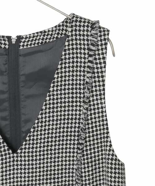 Maison de CINQ / メゾン ドゥ サンク ロング・マキシ丈スカート | 【小さいサイズ/セットアップ対応】千鳥チェックツイードジャンパースカート | 詳細10