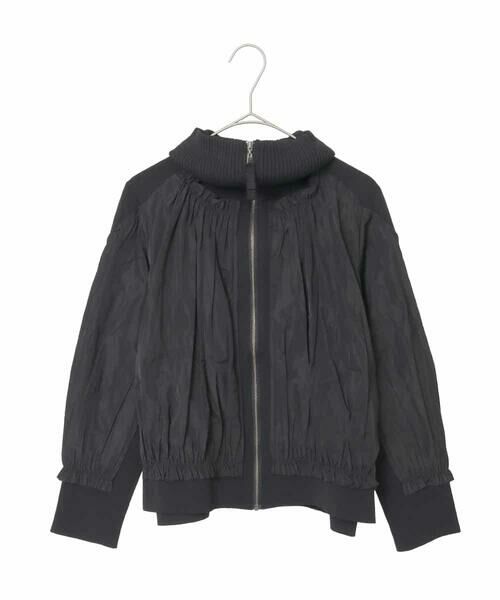 Maison de CINQ / メゾン ドゥ サンク その他アウター | 【小さいサイズ】異素材ジョイントニットブルゾン | 詳細5