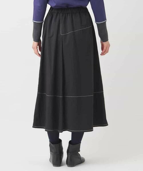 Maison de CINQ / メゾン ドゥ サンク ロング・マキシ丈スカート | 【小さいサイズ】ステッチデザインフレアスカート /洗える | 詳細3