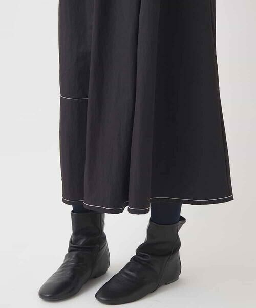 Maison de CINQ / メゾン ドゥ サンク ロング・マキシ丈スカート | 【小さいサイズ】ステッチデザインフレアスカート /洗える | 詳細7