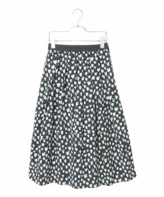 Maison de CINQ / メゾン ドゥ サンク ロング・マキシ丈スカート | 【小さいサイズ】ハート柄ドットプリントフレアスカート