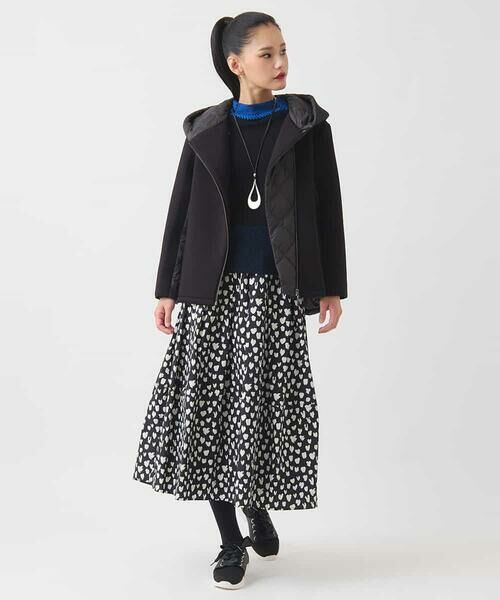 Maison de CINQ / メゾン ドゥ サンク ロング・マキシ丈スカート | 【小さいサイズ】ハート柄ドットプリントフレアスカート | 詳細10