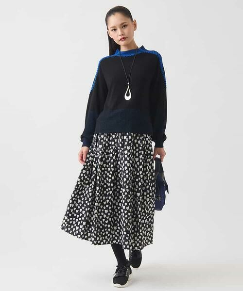 Maison de CINQ / メゾン ドゥ サンク ロング・マキシ丈スカート | 【小さいサイズ】ハート柄ドットプリントフレアスカート | 詳細12