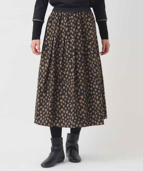 Maison de CINQ / メゾン ドゥ サンク ロング・マキシ丈スカート | 【小さいサイズ】ハート柄ドットプリントフレアスカート | 詳細2