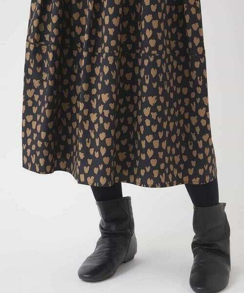 Maison de CINQ / メゾン ドゥ サンク ロング・マキシ丈スカート | 【小さいサイズ】ハート柄ドットプリントフレアスカート | 詳細7