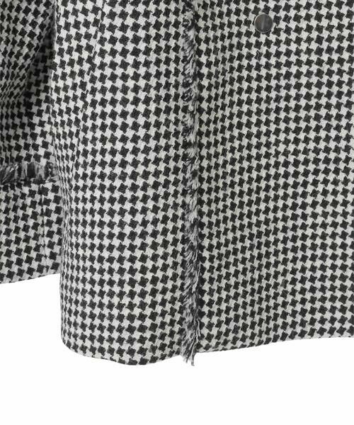 Maison de CINQ / メゾン ドゥ サンク ノーカラージャケット | 【小さいサイズ/セットアップ対応】千鳥チェックツイードジャケット | 詳細10