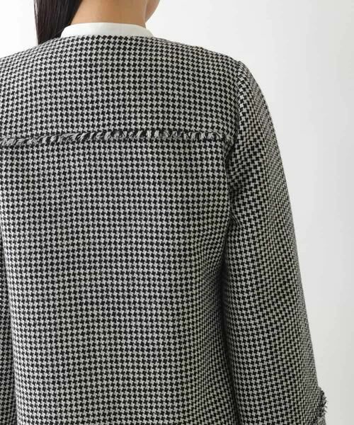 Maison de CINQ / メゾン ドゥ サンク ノーカラージャケット | 【小さいサイズ/セットアップ対応】千鳥チェックツイードジャケット | 詳細11