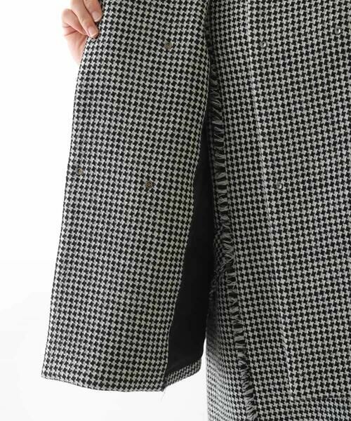 Maison de CINQ / メゾン ドゥ サンク ノーカラージャケット | 【小さいサイズ/セットアップ対応】千鳥チェックツイードジャケット | 詳細16