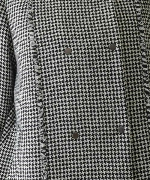 Maison de CINQ / メゾン ドゥ サンク ノーカラージャケット | 【小さいサイズ/セットアップ対応】千鳥チェックツイードジャケット | 詳細17