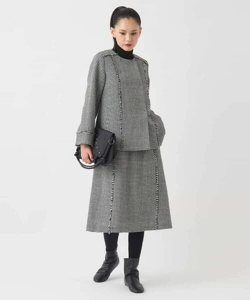 Maison de CINQ / メゾン ドゥ サンク ノーカラージャケット | 【小さいサイズ/セットアップ対応】千鳥チェックツイードジャケット | 詳細25