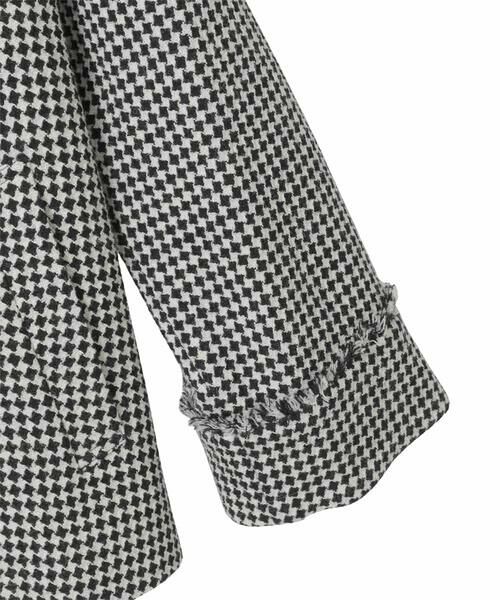 Maison de CINQ / メゾン ドゥ サンク ノーカラージャケット | 【小さいサイズ/セットアップ対応】千鳥チェックツイードジャケット | 詳細8