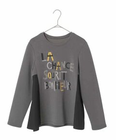 Maison de CINQ / メゾン ドゥ サンク カットソー | 【小さいサイズ】スパンコール刺繍ロゴプルオーバー