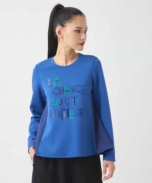 Maison de CINQ / メゾン ドゥ サンク カットソー | 【小さいサイズ】スパンコール刺繍ロゴプルオーバー | 詳細2