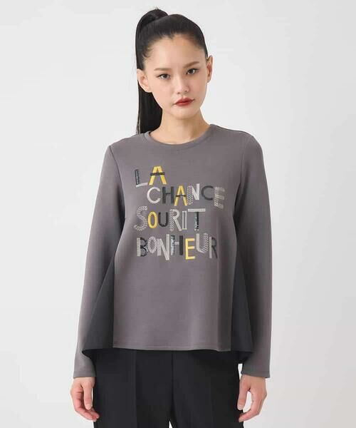 Maison de CINQ / メゾン ドゥ サンク カットソー | 【小さいサイズ】スパンコール刺繍ロゴプルオーバー | 詳細3