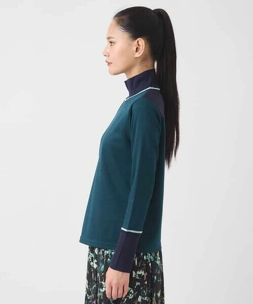 Maison de CINQ / メゾン ドゥ サンク カットソー | 【小さいサイズ】配色アクセントハイネックインナープルオーバー | 詳細7