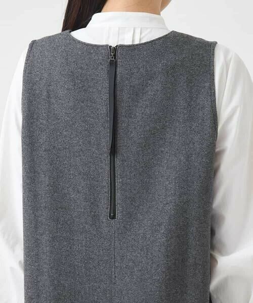 Maison de CINQ / メゾン ドゥ サンク ロング・マキシ丈スカート | 【小さいサイズ】異素材Vネックジャンパースカート | 詳細5