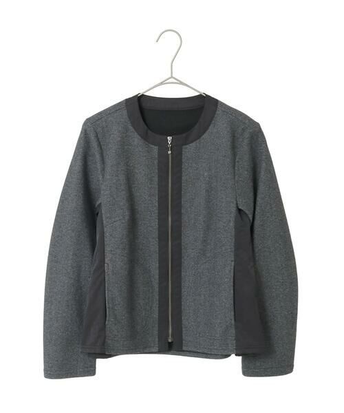 Maison de CINQ / メゾン ドゥ サンク ノーカラージャケット | 【小さいサイズ】異素材ノーカラージャケット | 詳細19