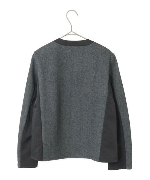 Maison de CINQ / メゾン ドゥ サンク ノーカラージャケット | 【小さいサイズ】異素材ノーカラージャケット | 詳細20