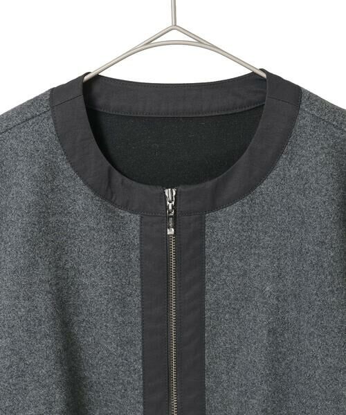 Maison de CINQ / メゾン ドゥ サンク ノーカラージャケット | 【小さいサイズ】異素材ノーカラージャケット | 詳細21