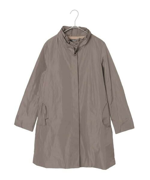 Maison de CINQ / メゾン ドゥ サンク ダウンジャケット・ベスト | 【小さいサイズ】メモリータフタフリルカラーコート（ブラウン）