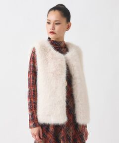 Maison de CINQ / メゾン ドゥ サンク ベスト | 【小さいサイズ】シャギーフェイクファージレ