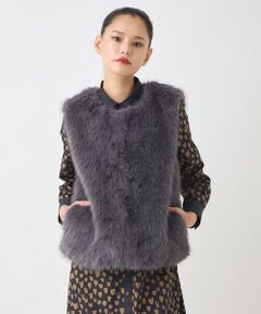 Maison de CINQ / メゾン ドゥ サンク ベスト | 【小さいサイズ】シャギーフェイクファージレ