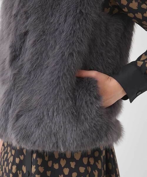 Maison de CINQ / メゾン ドゥ サンク ベスト | 【小さいサイズ】シャギーフェイクファージレ | 詳細10