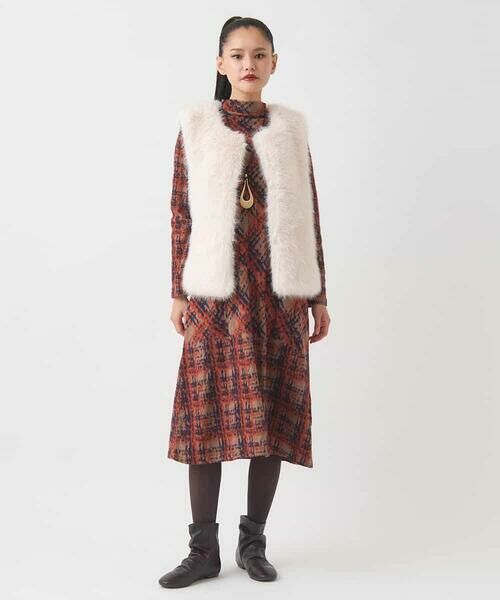 Maison de CINQ / メゾン ドゥ サンク ベスト | 【小さいサイズ】シャギーフェイクファージレ | 詳細15