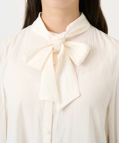 Maison de CINQ / メゾン ドゥ サンク シャツ・ブラウス | 【小さいサイズ】パウダーサテン ボウタイブラウス/洗濯機で洗える | 詳細10